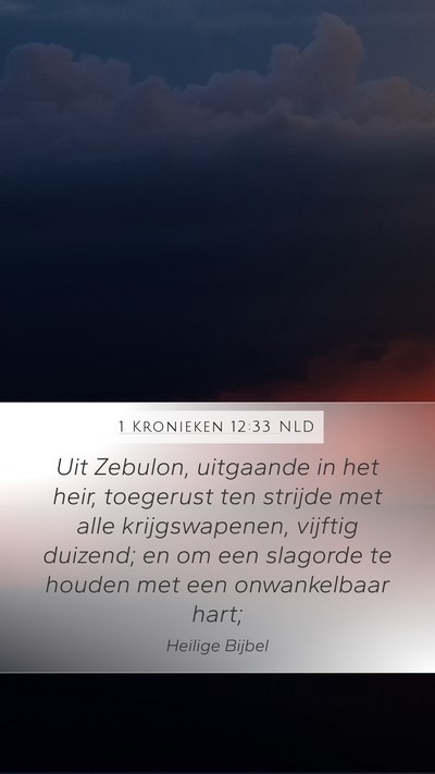 1 Kronieken 12:33 NLD Bible Verse Image