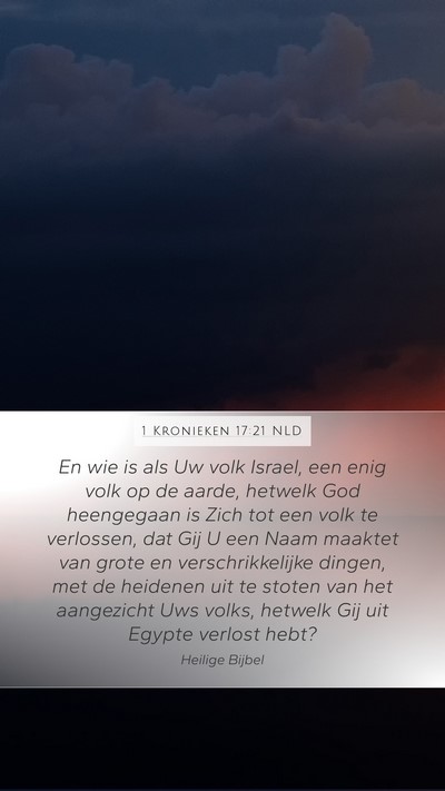 1 Kronieken 17:21 NLD Bible Verse Image