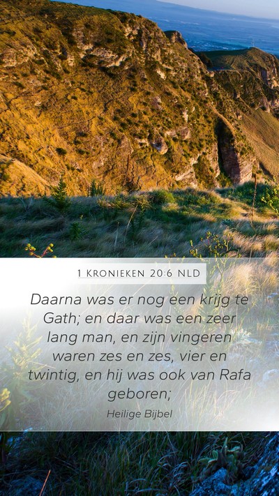 1 Kronieken 20:6 NLD Bible Verse Image