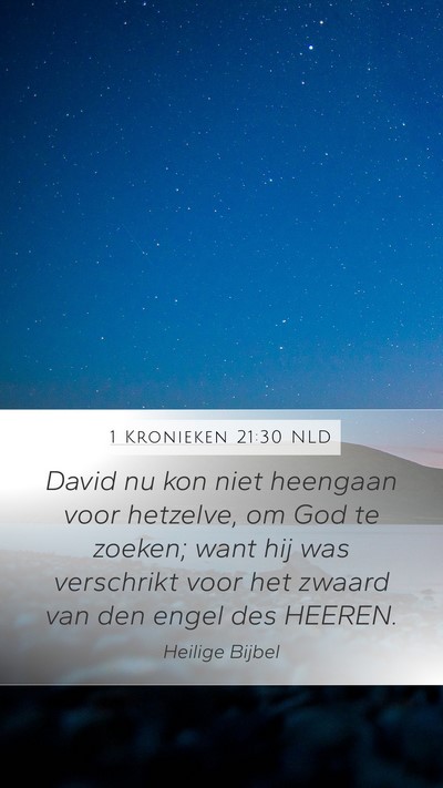 1 Kronieken 21:30 NLD Bible Verse Image