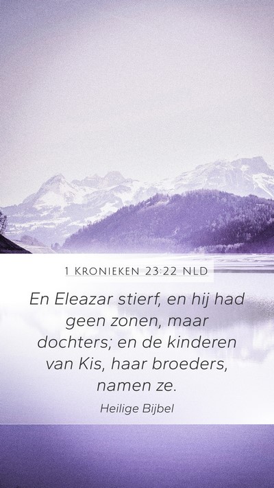 1 Kronieken 23:22 NLD Bible Verse Image