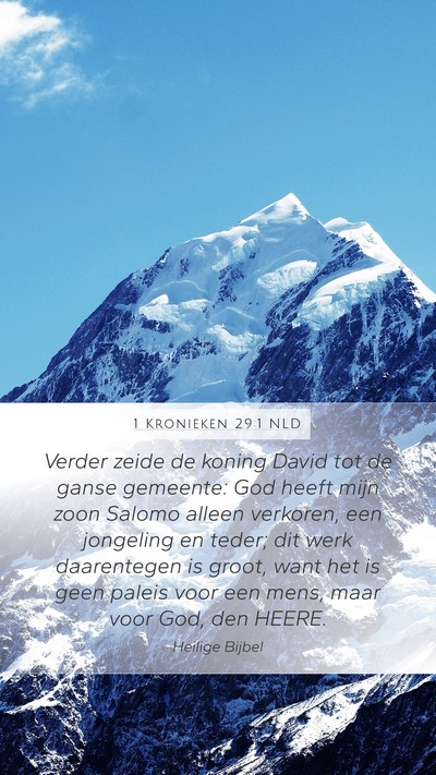 1 Kronieken 29:1 NLD Bible Verse Image