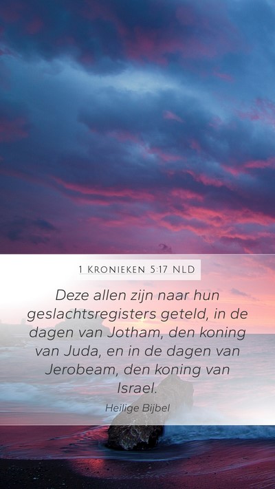 1 Kronieken 5:17 NLD Bible Verse Image