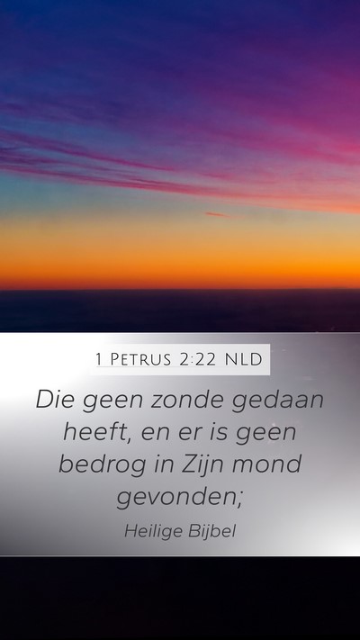 1 Petrus 2:22 NLD Bible Verse Image