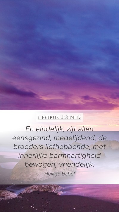 1 Petrus 3:8 NLD Bible Verse Image