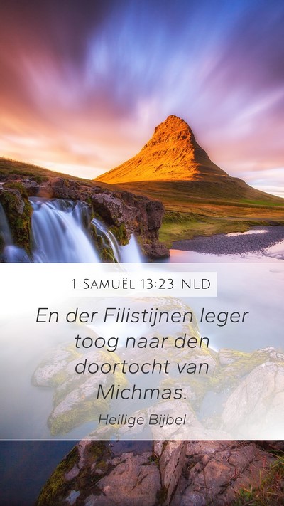 1 Samuël 13:23 NLD Bible Verse Image
