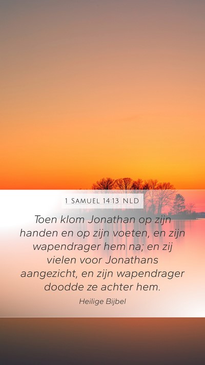 1 Samuël 14:13 NLD Bible Verse Image