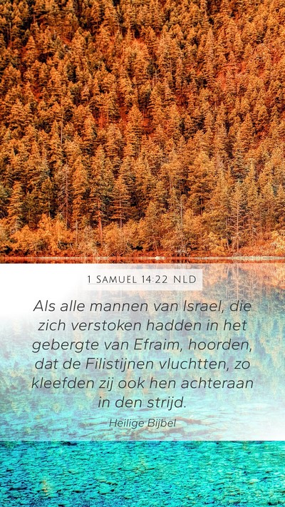 1 Samuël 14:22 NLD Bible Verse Image