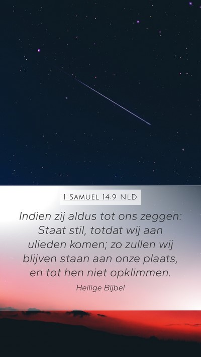 1 Samuël 14:9 NLD Bible Verse Image