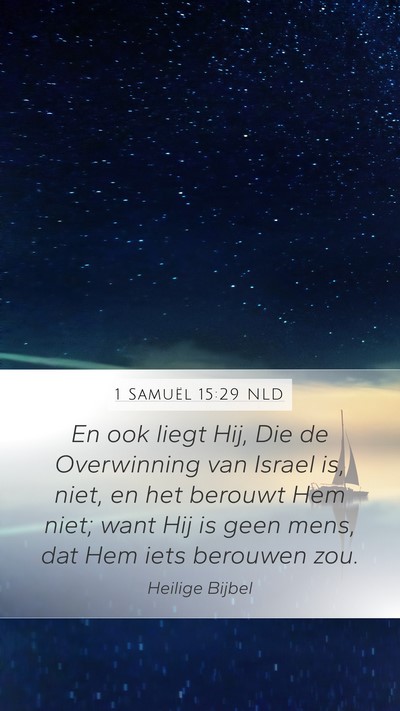 1 Samuël 15:29 NLD Bible Verse Image