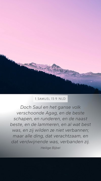 1 Samuël 15:9 NLD Bible Verse Image