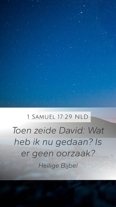 1 Samuël 17:29 NLD Bible Verse Image