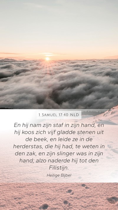 1 Samuël 17:40 NLD Bible Verse Image