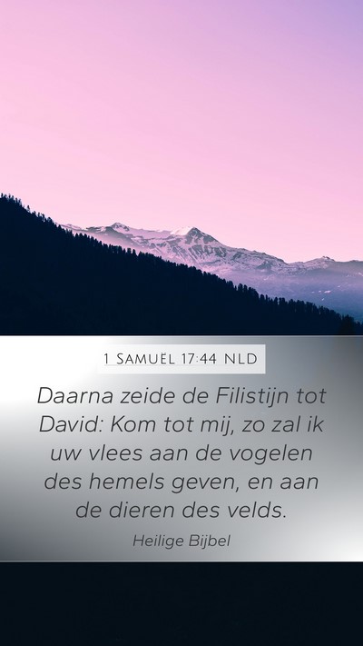 1 Samuël 17:44 NLD Bible Verse Image