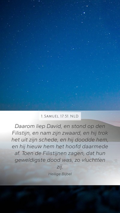 1 Samuël 17:51 NLD Bible Verse Image