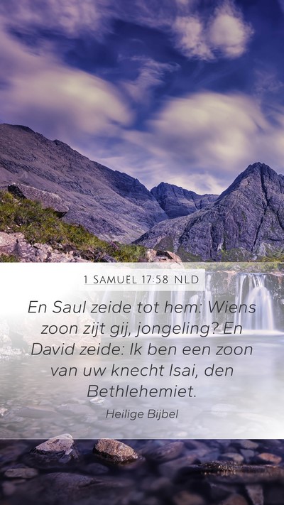 1 Samuël 17:58 NLD Bible Verse Image
