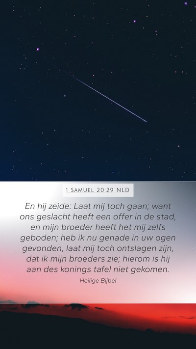 1 Samuël 20:29 NLD Bible Verse Image