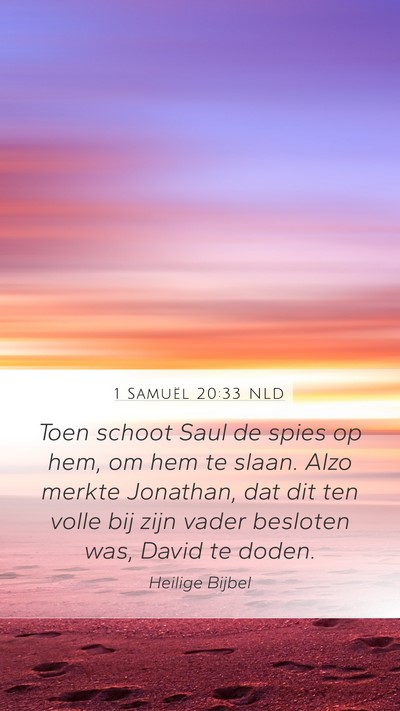 1 Samuël 20:33 NLD Bible Verse Image