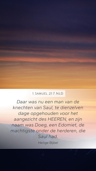 1 Samuël 21:7 NLD Bible Verse Image