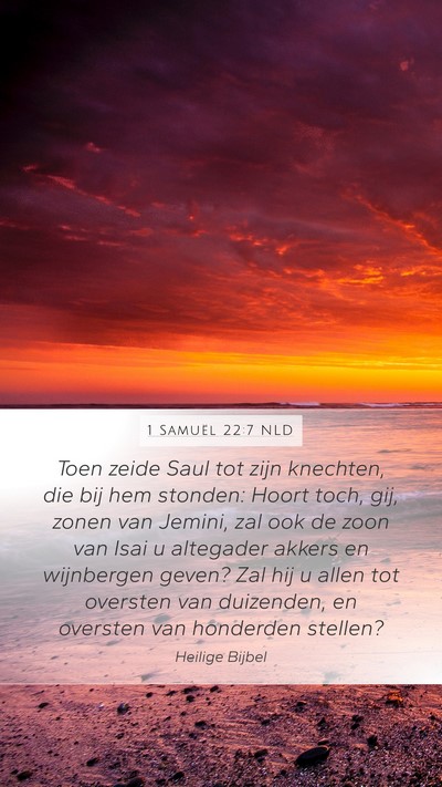 1 Samuël 22:7 NLD Bible Verse Image