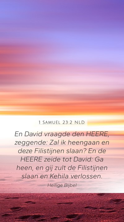 1 Samuël 23:2 NLD Bible Verse Image