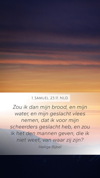 1 Samuël 25:11 NLD Bible Verse Image