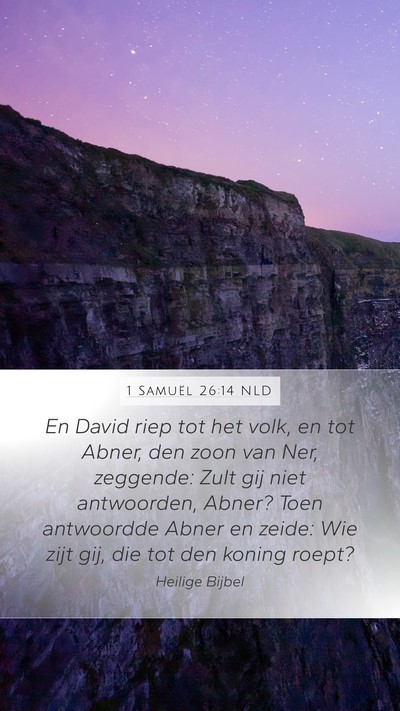 1 Samuël 26:14 NLD Bible Verse Image