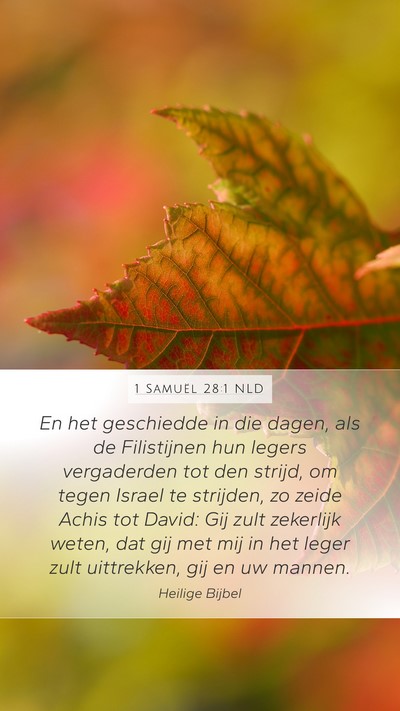 1 Samuël 28:1 NLD Bible Verse Image