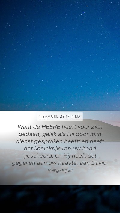 1 Samuël 28:17 NLD Bible Verse Image