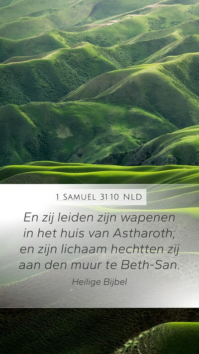 1 Samuël 31:10 NLD Bible Verse Image