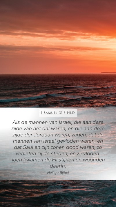 1 Samuël 31:7 NLD Bible Verse Image