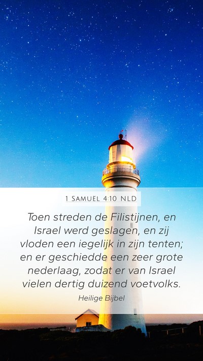 1 Samuël 4:10 NLD Bible Verse Image