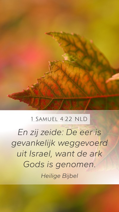 1 Samuël 4:22 NLD Bible Verse Image
