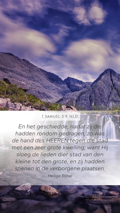 1 Samuël 5:9 NLD Mobile Phone Wallpaper - En het geschiedde, nadat zij die hadden rondom - Mobile Bible Verse Wallpaper