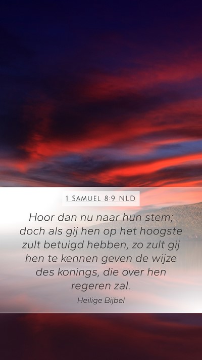 1 Samuël 8:9 NLD Bible Verse Image