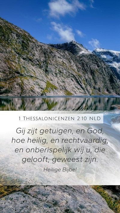 1 Thessalonicenzen 2:10 NLD Bible Verse Image