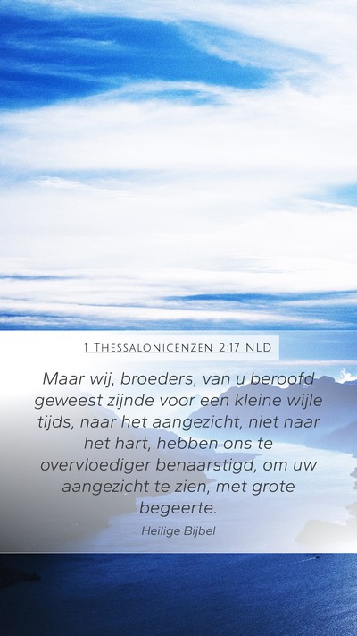 1 Thessalonicenzen 2:17 NLD Bible Verse Image