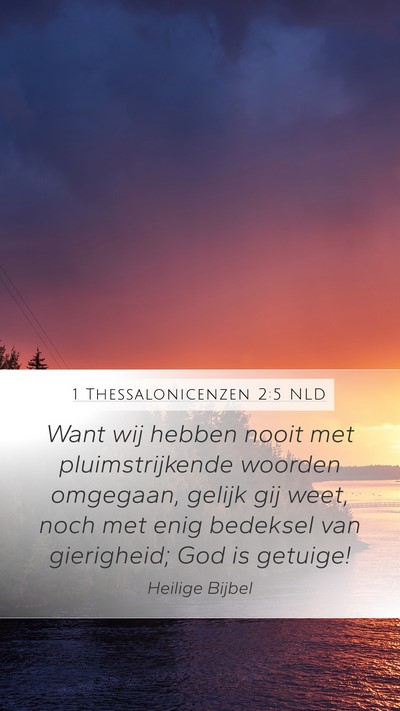 1 Thessalonicenzen 2:5 NLD Bible Verse Image
