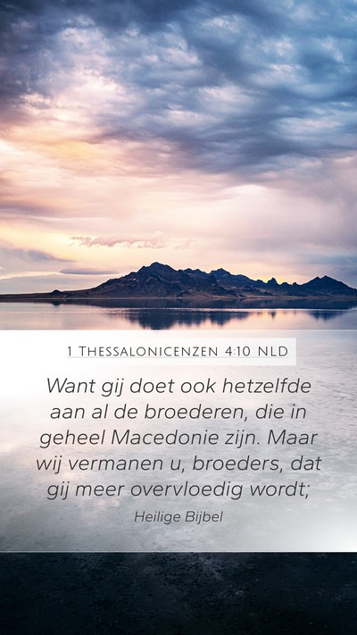 1 Thessalonicenzen 4:10 NLD Bible Verse Image