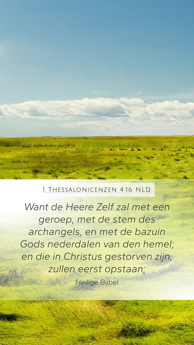 1 Thessalonicenzen 4:16 NLD Bible Verse Image