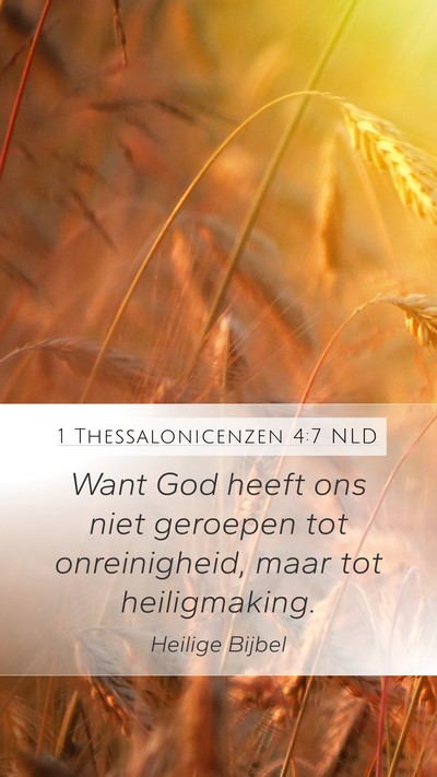 1 Thessalonicenzen 4:7 NLD Bible Verse Image