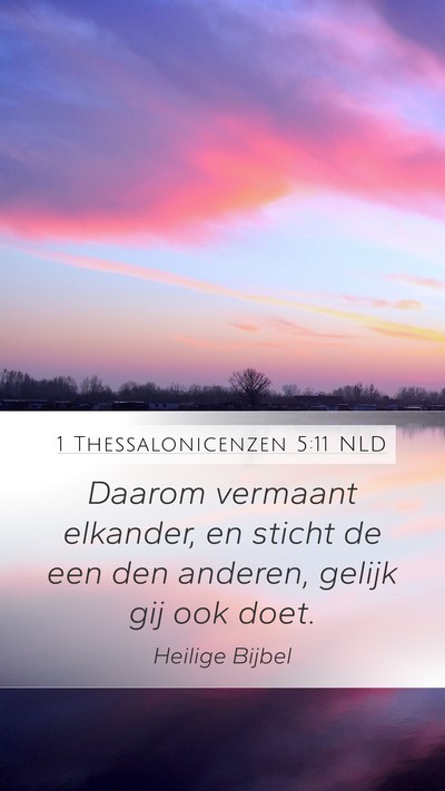 1 Thessalonicenzen 5:11 NLD Bible Verse Image
