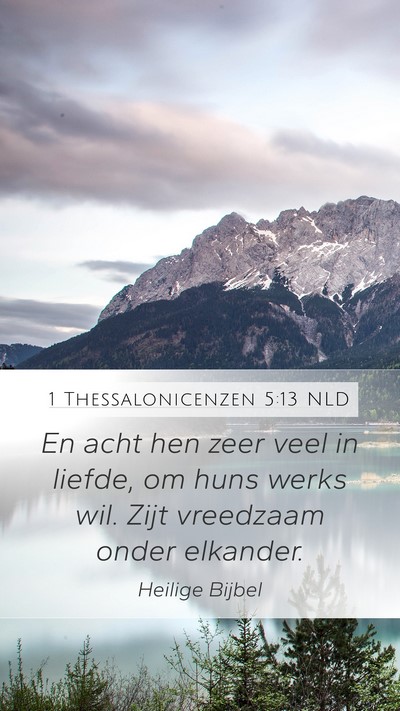 1 Thessalonicenzen 5:13 NLD Bible Verse Image