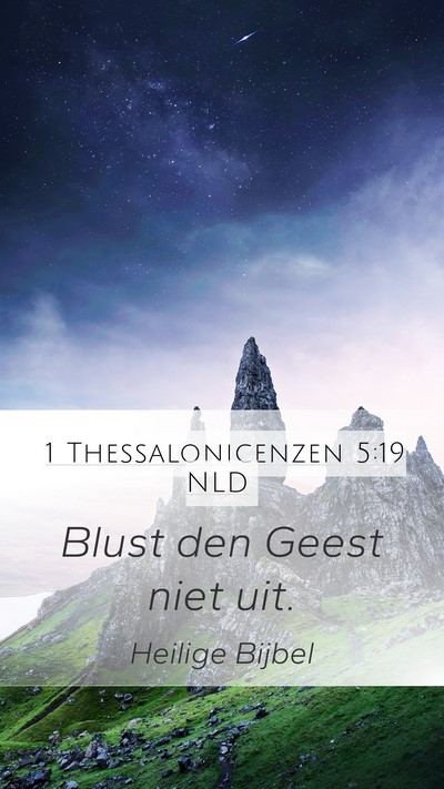 1 Thessalonicenzen 5:19 NLD Bible Verse Image