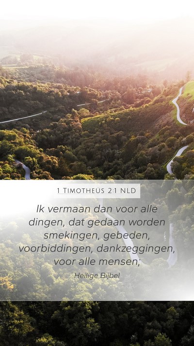1 Timotheüs 2:1 NLD Bible Verse Image