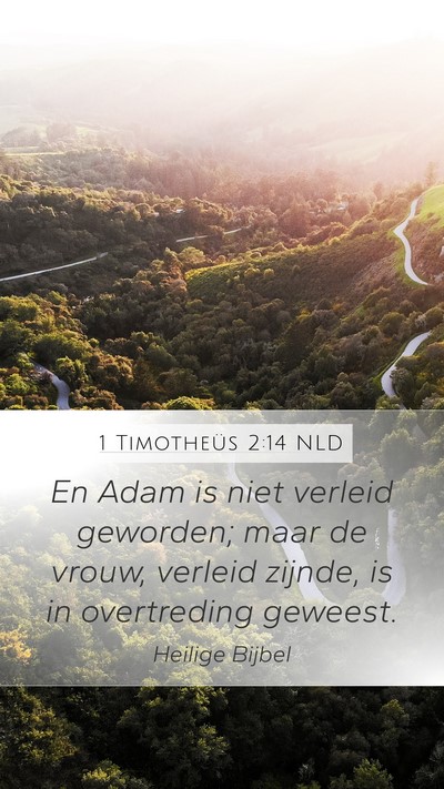1 Timotheüs 2:14 NLD Bible Verse Image