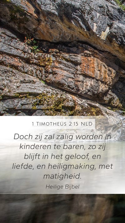 1 Timotheüs 2:15 NLD Bible Verse Image