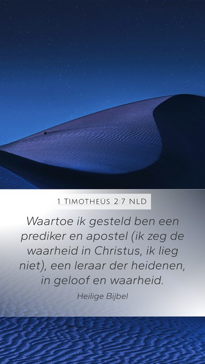 1 Timotheüs 2:7 NLD Bible Verse Image