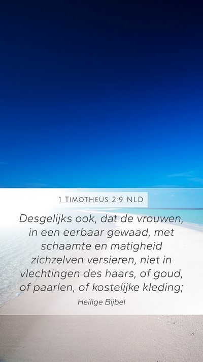1 Timotheüs 2:9 NLD Bible Verse Image