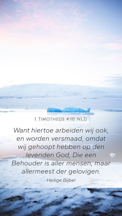 1 Timotheüs 4:10 NLD Bible Verse Image